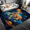 Giraffe In Space with Planets Print Carpet Rug for Living Room Bedroom Sofa Doormat Home Decor Non-slip Floor Mat