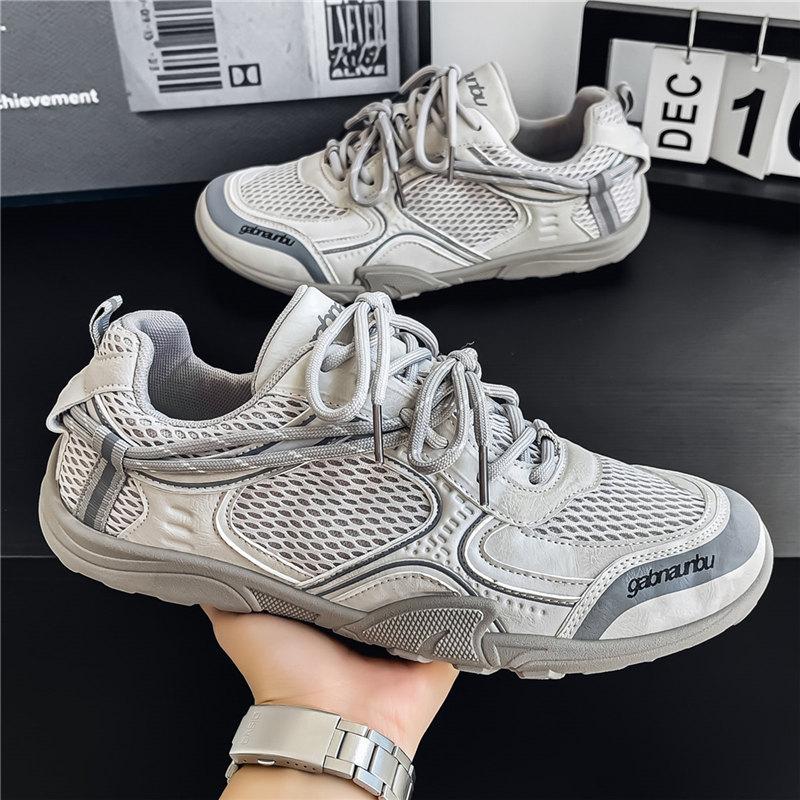 Men Breathable Mesh Shoes Lightweight Summer Walking Sneakers Casual Outdoor Slip On Daily Comfortable Footwear Casual Wear