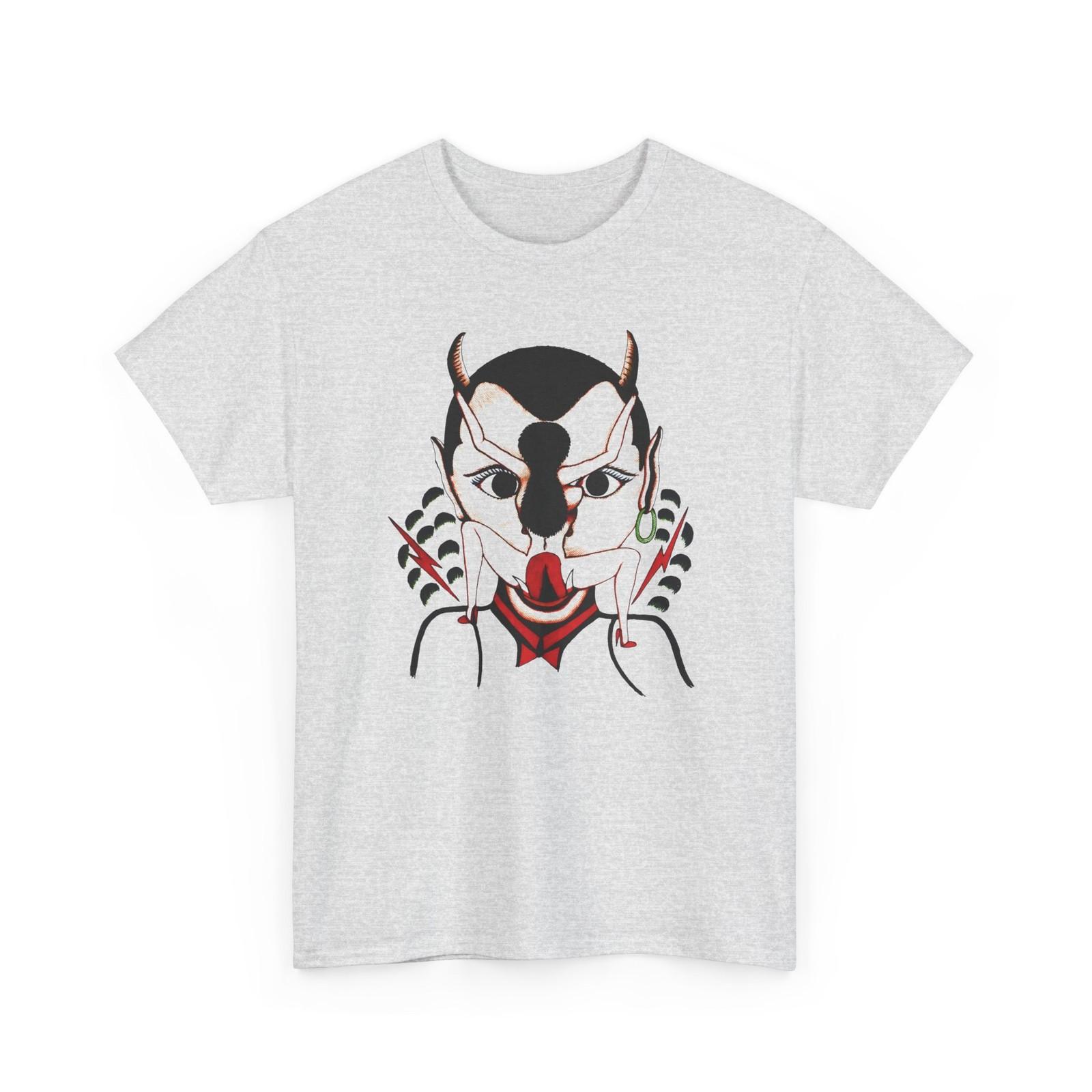mid century untitled (devil and consort) rosie camanga illustration edit tshirt S разноцветный