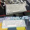 Original Height Black and White Keycaps Set 125PCS for Mechanical Keyboards Extended Comfortable Typing Experience