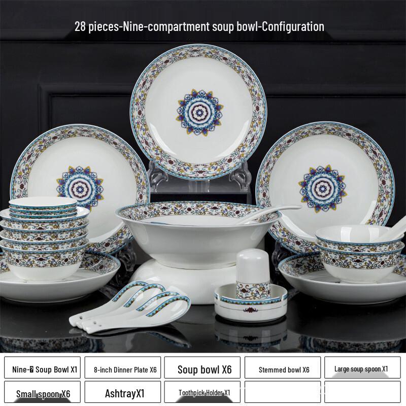 28-Piece Ceramic Dinnerware Set