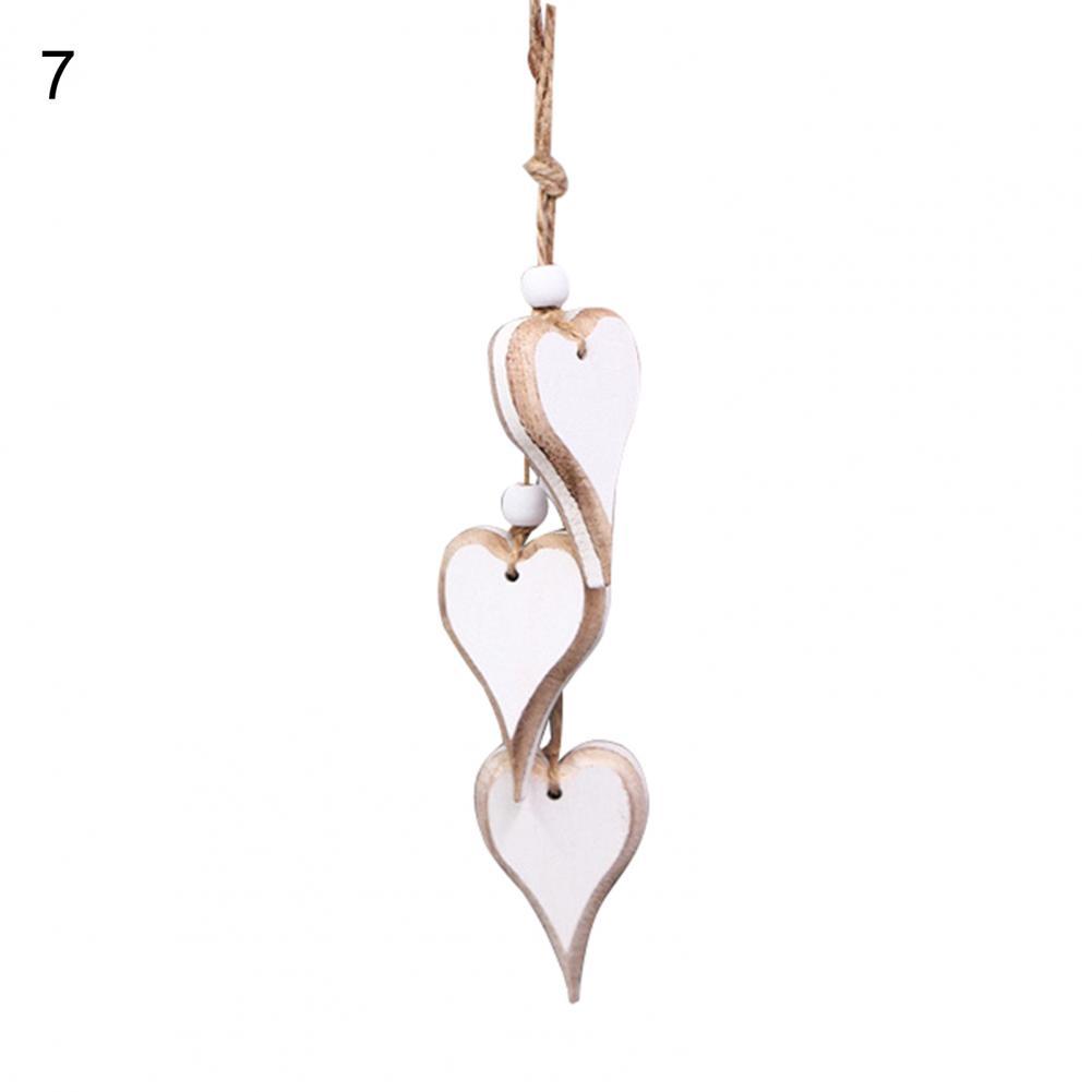 Dekoracja Serca, Drewniane Dekoracyjne Wiszące Ozdoby w Kształcie Serca Ręcznie Robione Ozdoby Wiszące na Ślub, Dekoracja Domu