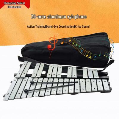 30-Note Aluminum Xylophone for Adults & Kids - Glockenspiel Percussion Instrument, Marimba Student Teaching Aid