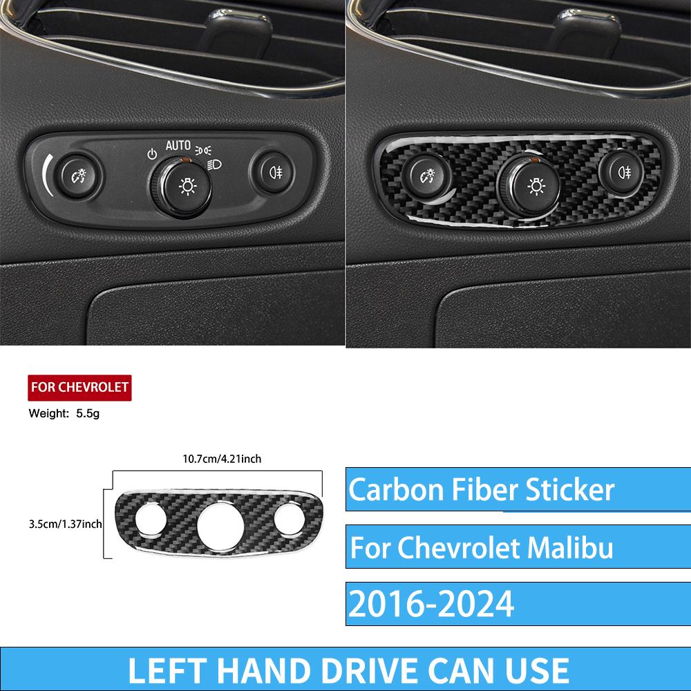 Carbon Fiber Car Accessories Gear Shift Dashboard Air Vent Interior Cover Trim Modified Sticker For Chevrolet Malibu 2016-2024