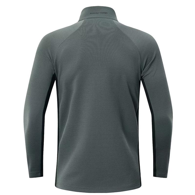 2024 Autumn/Winter Men's Long Zipper Sports Jacket - Stand Collar, Outdoor Fitness & Casual Running Wear