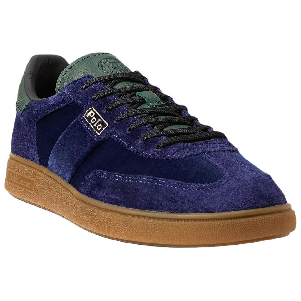 Polo Ralph Lauren Bedford Wildleder Polyester Samt Runde Spitze Schnürung Low-Top Sneaker Herren Sneaker Marineblau 100065751