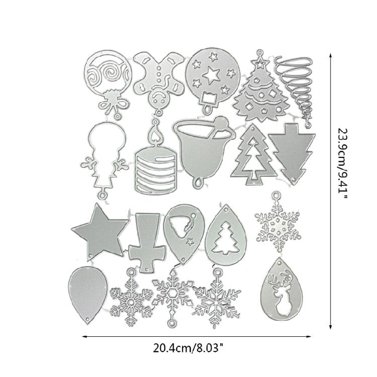 Christmas Earrings Metal Cutting Dies Card Embossing DIY Photo Album Template