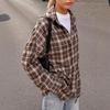 2024 Women's European Retro Plaid Long Shirt - Loose Fit
