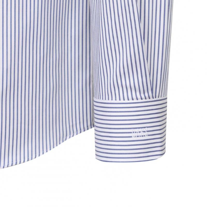 Daks Cotton Blend Stripe Regular Fit Dress Shirt Dms1shdl120b1
