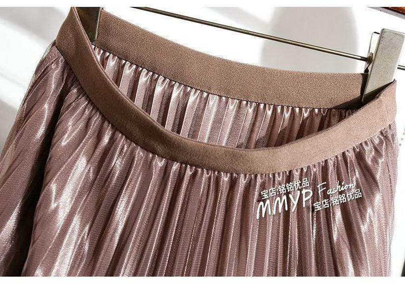 Double-Sided Mesh Beaded Pleated A-Line Bowknot Skirt - Slimming Summer 2025 Style