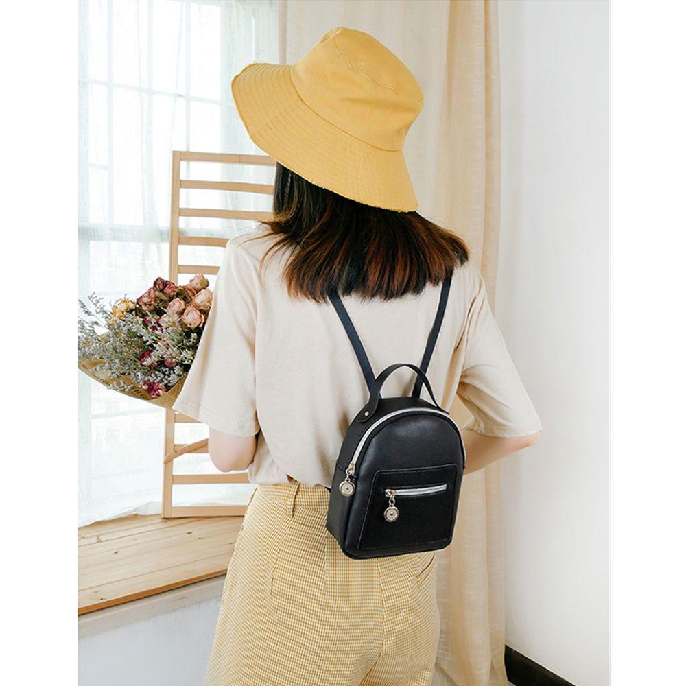 Fashion Business Small Shoulder Bag Mini Backpack Waterproof PU Daypack