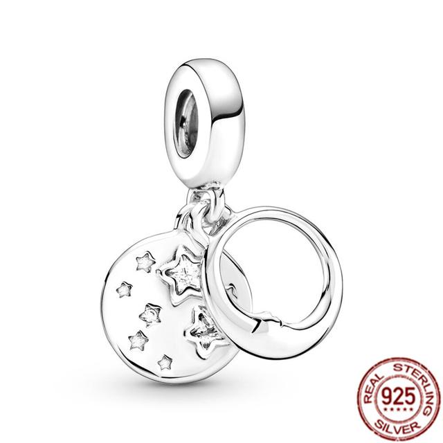 Anhänger mit mehreren Mustern für Armband/Halskette aus 925er-Sterlingsilber, Charm-Perlenschmuck, MOM, Festival