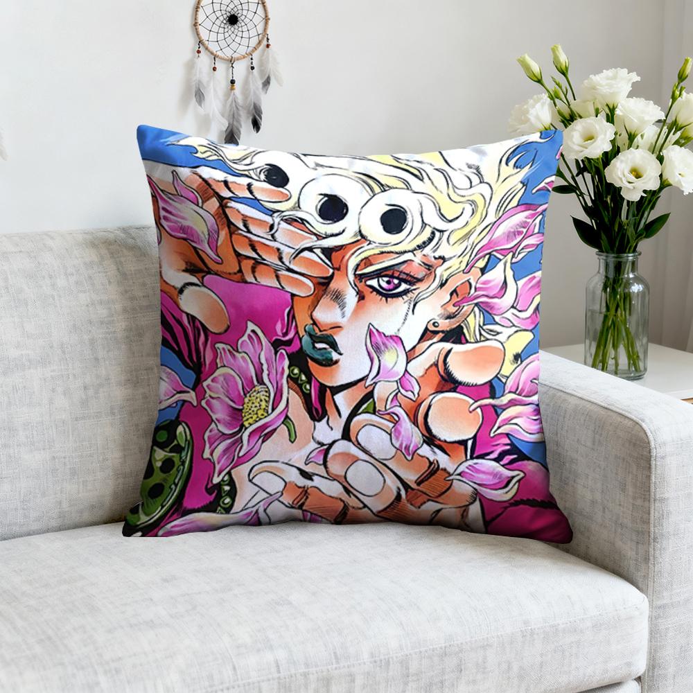 Cushion Covers for Living Room Cushions Interior Decoration Anime Personalized Gifts Giorno Giovanna Decorative Pillows Home