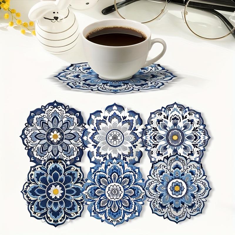 1 Set Bohemian Print Tableware Placemats Ideal Gift Floral Pattern Cute Home Decor Scald-Resistant Multi-style