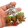 4pcs/set Groot Baby Tree Man Keychain Model Figure Toys 5cm