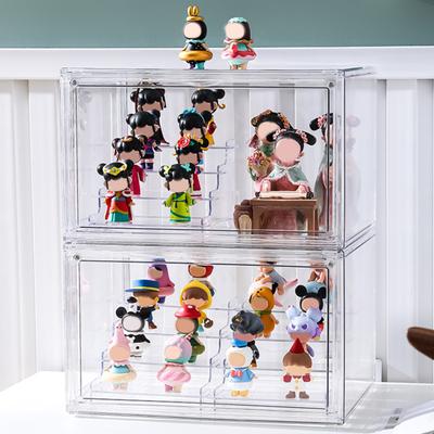 Display Box Large Capacity Hand-made Space-saving Transparent Visible Blind Box Figure Doll Display Cabinet for Home