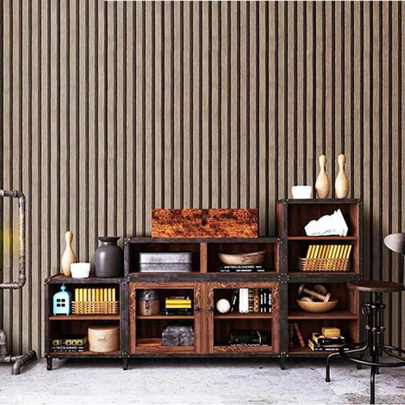 0.45m Anti Fouling Striped Grille Waterproof PVC Wallpaper Living Room Kitchen Sticker