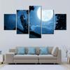 5 Stück Eule Nacht Mond Himmel Vogel Dekor Gemälde Wand Kunst Home Decor Moderne Bilder Leinwand Poster Zimmer Dekor Kein Rahmen 5 Panel