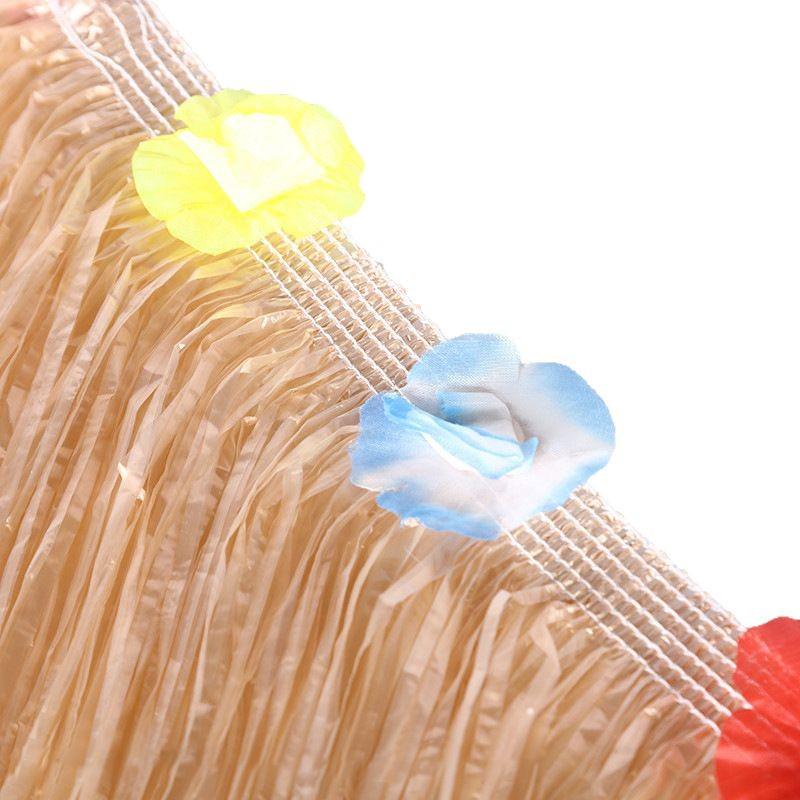 Hawaiian Straw Table Skirt for Party Decoration, 275cm x 75cm