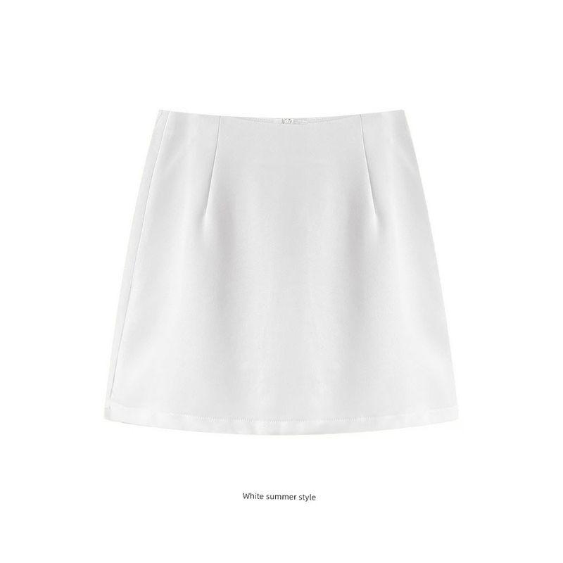 

Юбка А-силуэта цвета хаки Высокий Весенне-летний Костюм