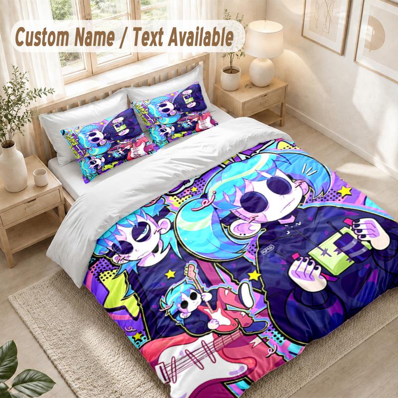Sally Face Bedding Set, 1 Duvet Cover & 2 Pillowcases Soft Comfortable Bedroom Home Textile Decor