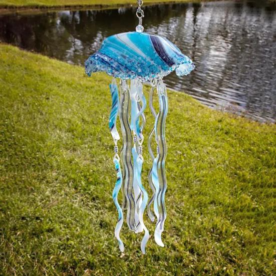 Acrylic Jellyfish Wind Chime for Outside Jellyfish Hanging Sun Catcher Wind