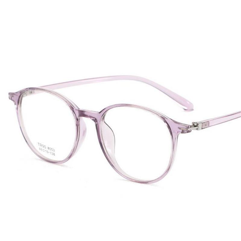 Transparent Round Nearsighted Glasses Women 1.56 Aspherical Lens Prescription Spectacle Men Diopter 0 -0.5 -1.0 To -4.0