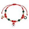 European and American Christmas Ornaments, Hand-woven Beaded Bracelet Sets, Snowman Elk Bells, Chinese Red Jewelry Gifts