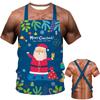 New Muscle Man Christmas Funny 3D Printed Mens T-shirt Fashion T-Shirt Casual Men Women Kids Tees Top