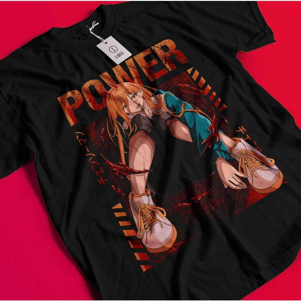 Chainsaw Man Makima Frame Eyes Classic Scene Anime T-Shirt, Unisex Manga Fan Streetwear Tee, 100% Cotton Casual Short Sleeve Top