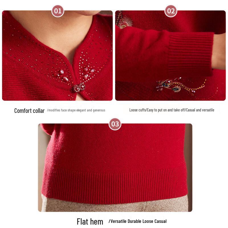 Jianhu Women's 100% Pure Wool Winter Sweater