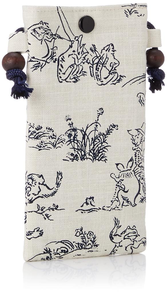 Maruzen Pochette for Smartphones and Japanese 11 X 1 X Choju Jinbutsu Giga Giga White Japanese-made Accessories, Pattern, 18.5cm, (Choju Paintings),