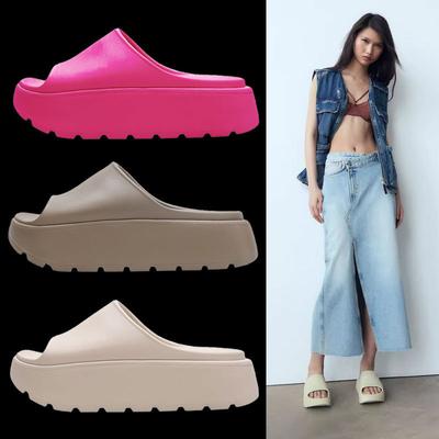Dicksohlige High-Heel-Slipper für Damen Sommer Mode Outdoor Weichsohlige Sandalen für Damen