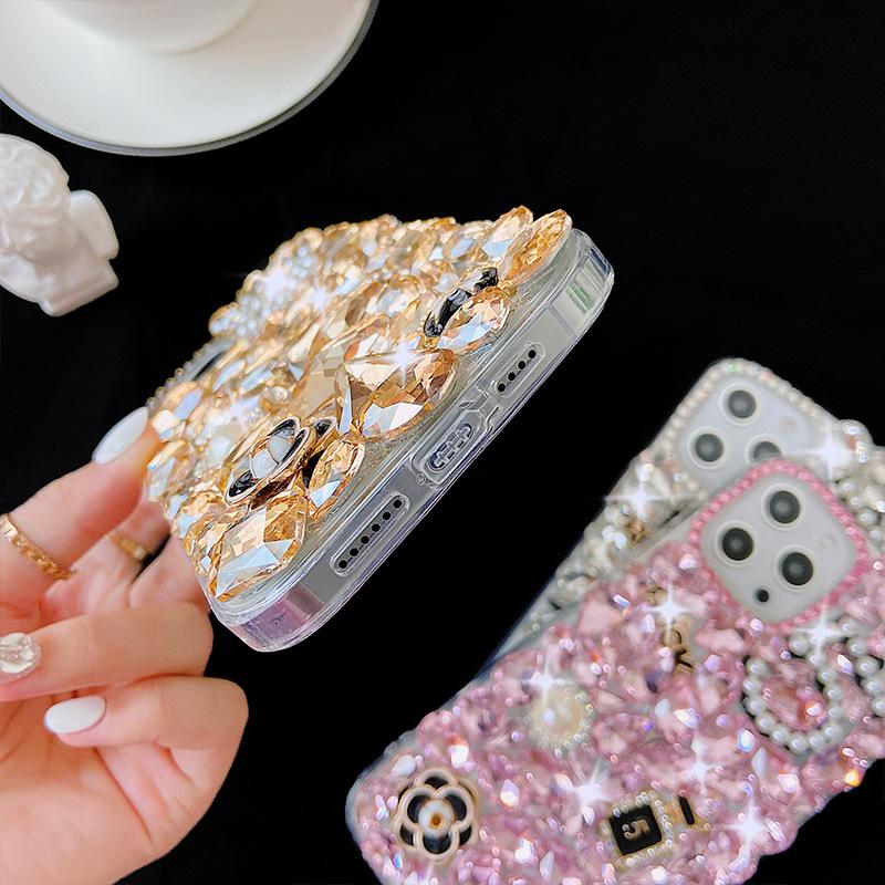 Luxury Diamond Rhinestone Case Cover For iPhone 14 13 12 11 Pro XR 8 7 /Samsung S23 S22 S21 S20 Ultra A13 A23 A33 A53 A52 A12 A22/Redmi 10 9 9A 9T 10