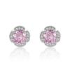New Seiko Rose Cut Papalacha Zircon Necklace Earrings Color Treasure Ring Three-piece Set
