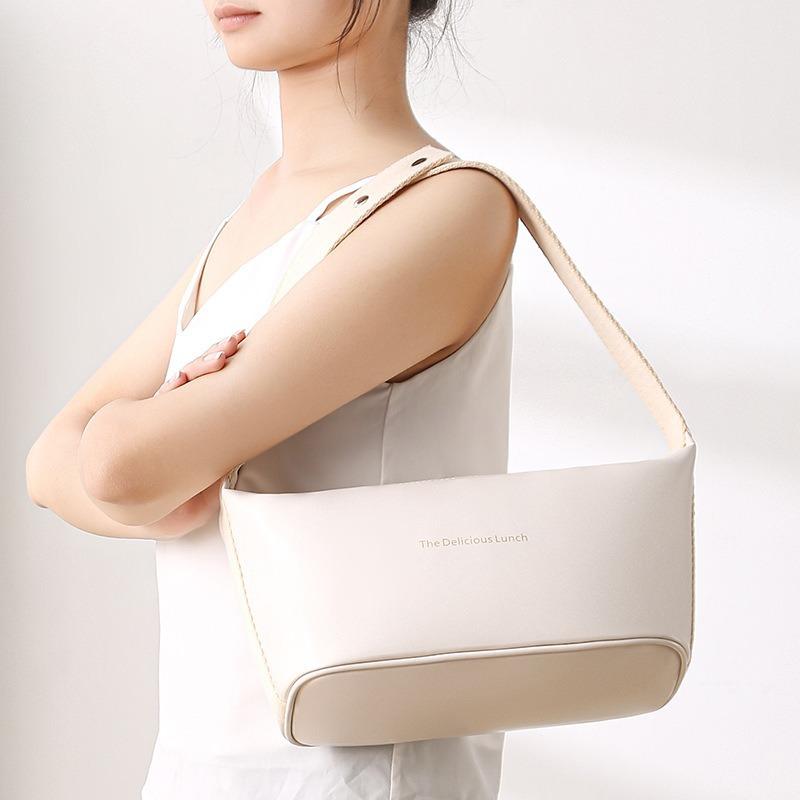 New PU Lunch Bag for Office Workers, Fashionable Single-Shoulder Insulated Lunch Bag, Outdoor Waterproof Picnic Bag