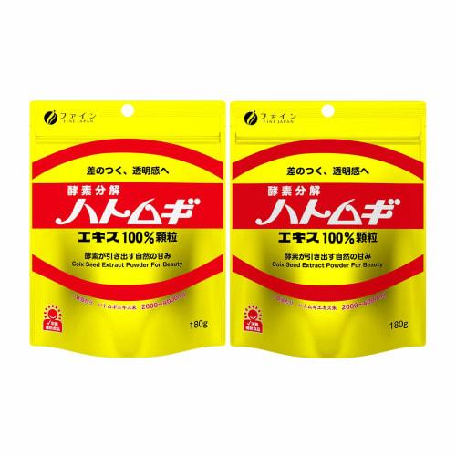 

FINE JAPAN Gold Job s Tears Extract 100% Granules, Made with 100% Job s Tears Extract Powder (1-2 cups per day/180g), Made in Japan x 2-Pack