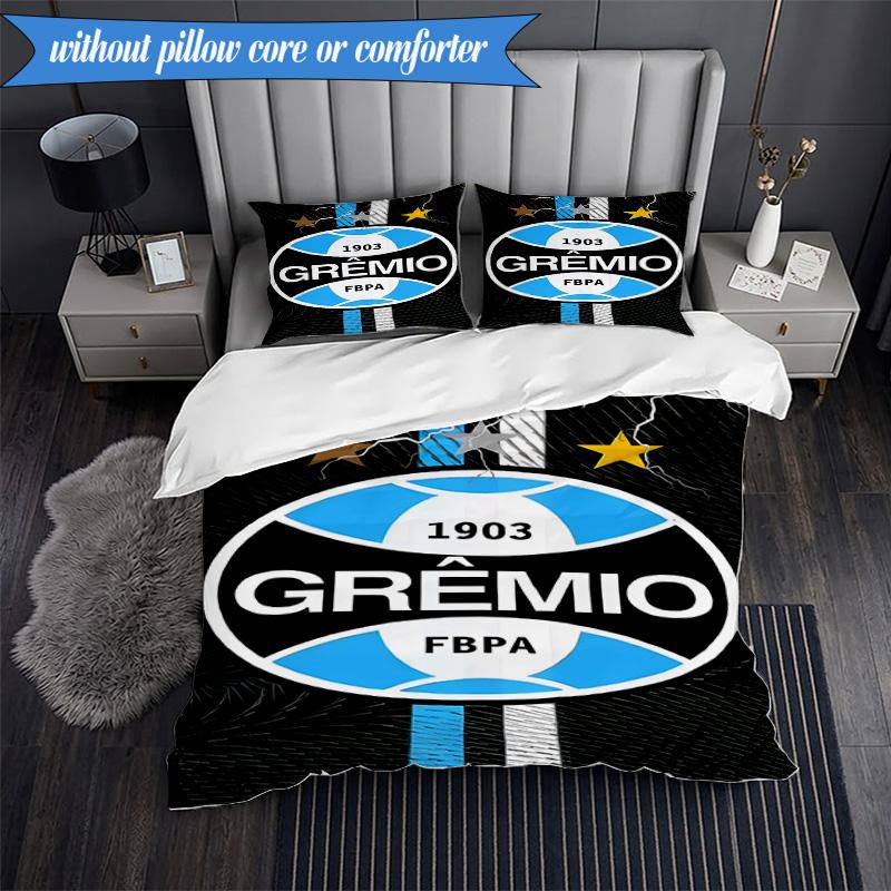 3PCS Grêmio FBPA Printed Soft Bedding Set,Including 1pc Duvet Cover And 2pcs Pillowcases Perfect for Bedroom, Dormitory, Fan Gift