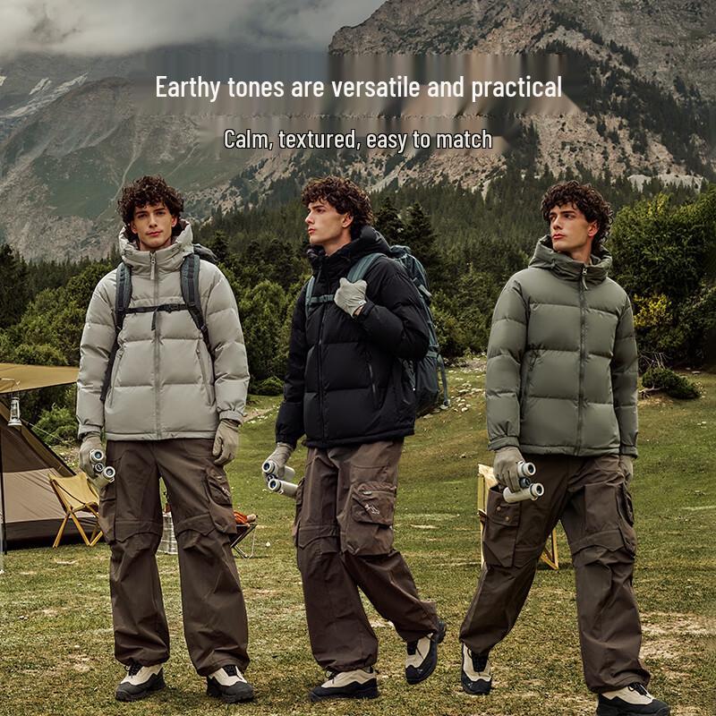 Tanboer Herren Kapuzen Stepp Daunenjacke