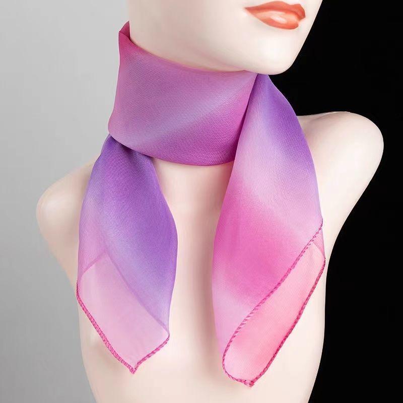 

Модный принтованный небольшой квадратный шарф, темпераментный, нежный и универсальный, шелковый шарф для волос, солнцезащитный шейный платок для пляжа 60*60