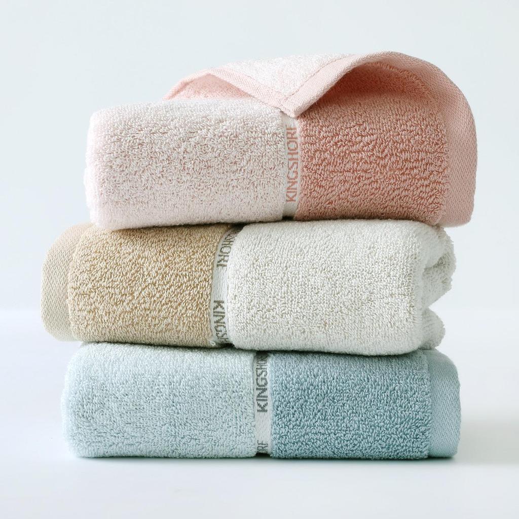 Gold Contrast Cotton Face Towel - Soft, Absorbent, for Home & Couples