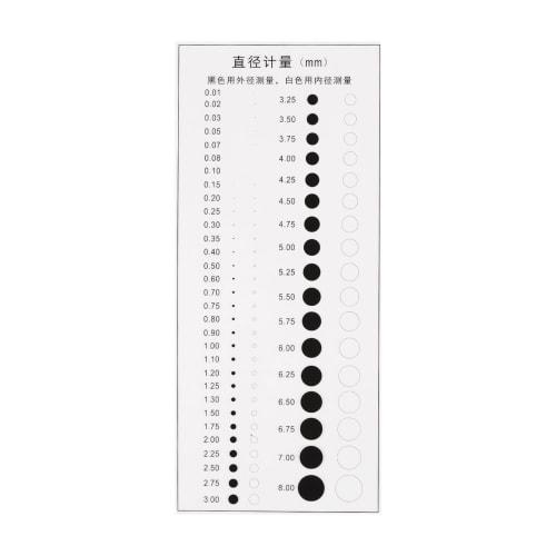 uxcell High-Precision SEC Size Estimation Chart Cover Transparency Defect Detection Film Ruler for Measuring Diameter Defects