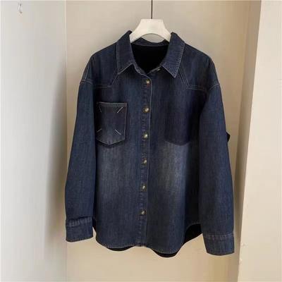 Denim Jacket Women Winter Padded Warm Shirt Double Layer Vintage Padded Warm Jacket