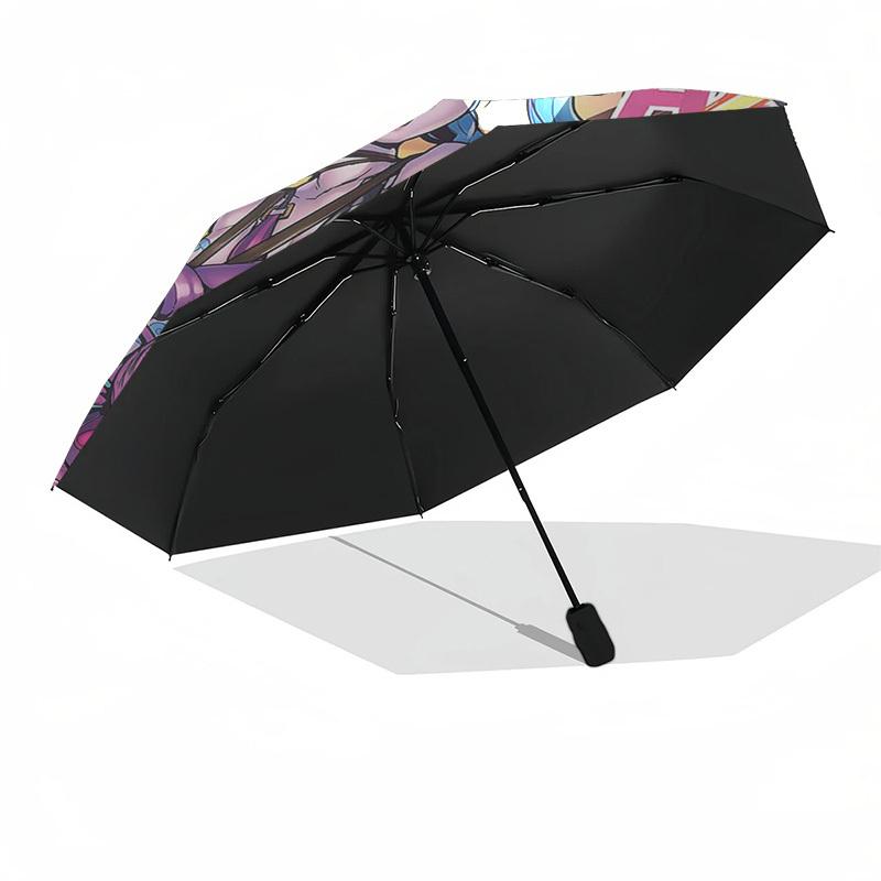 1pc Jinx Outdoor Umbrella: Automatic Opening/Closing, Portable 3-Fold Design with Iron Frame - Perfect Gift for Fans, Travelers, Daily Use!B099