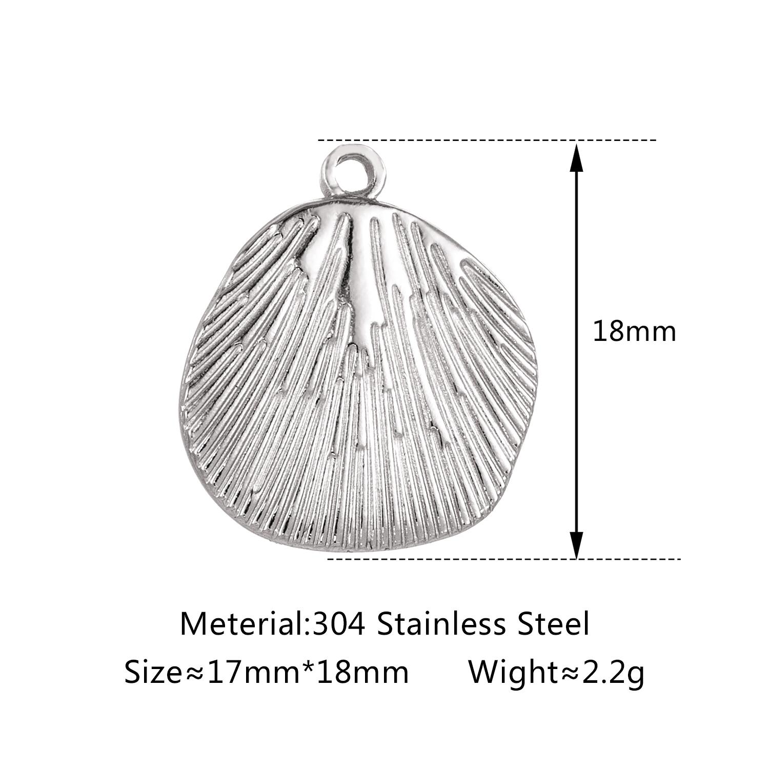 3pcs Stainless Steel Starfish Shell Charms Marine Life Animal Charms For Making Earrings Necklace Bracelet Jewelry Accessories