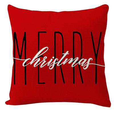 Home Decor Santa Snowman Merry Christmas Pillows Pattern Cushion Cover Suitable for Sofa Bedroom Car Pillow Cover