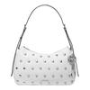 Nolita Rivet Decoration Brand Logo Charm Leather Hand Crossbody Shoulder Bag Medium Size Women's Optical White