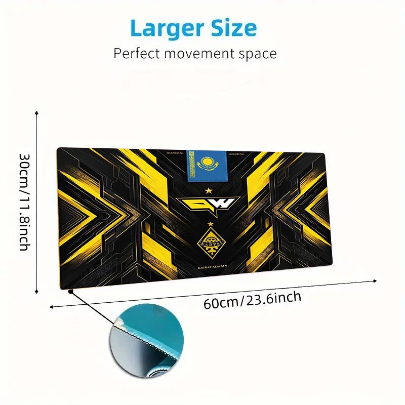 Kairat Almaty Color Mouse Pad Large Gaming Table Cushion Non-slip Laptop Tablet Big Mousepad XXL Mat Mini PC Playmat With Lock edge