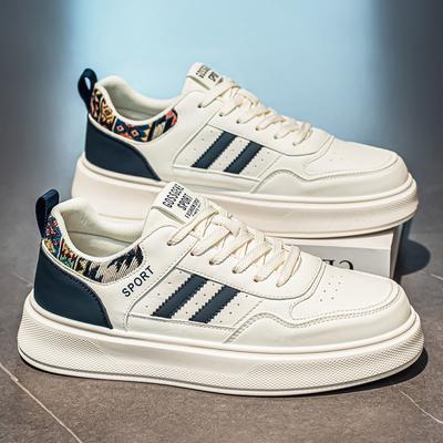 New Spring Casual Board Shoes, Youth Leather Surface Sports Thick Sole Increase