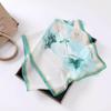 Fashion new long silk scarf women's Korean version line printing simulation silk medium length thin scarf sunscreen shawl